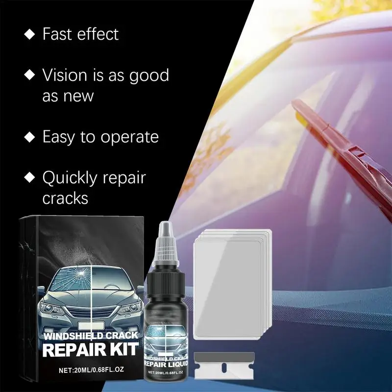 

Car Window Repair Kit Windshield Nano Repair Set Sunproof Repair Fluid Kit Multipurpose Vehicle Accessories