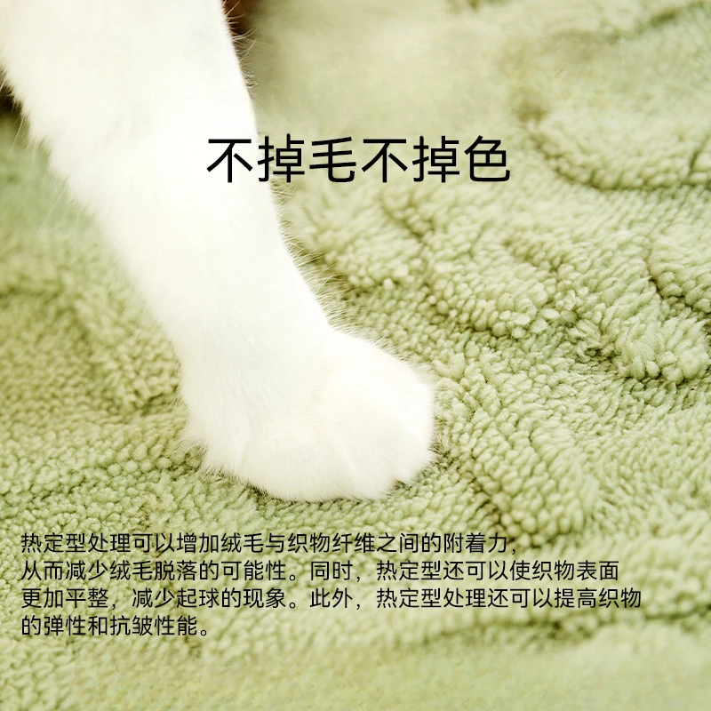 Candy Color Pet Blanket Cat Warm Blanket Thickened Flannel Dog Kennel Dog Sleeping Mat Autumn and Winter Dog Mat Pet Supplies