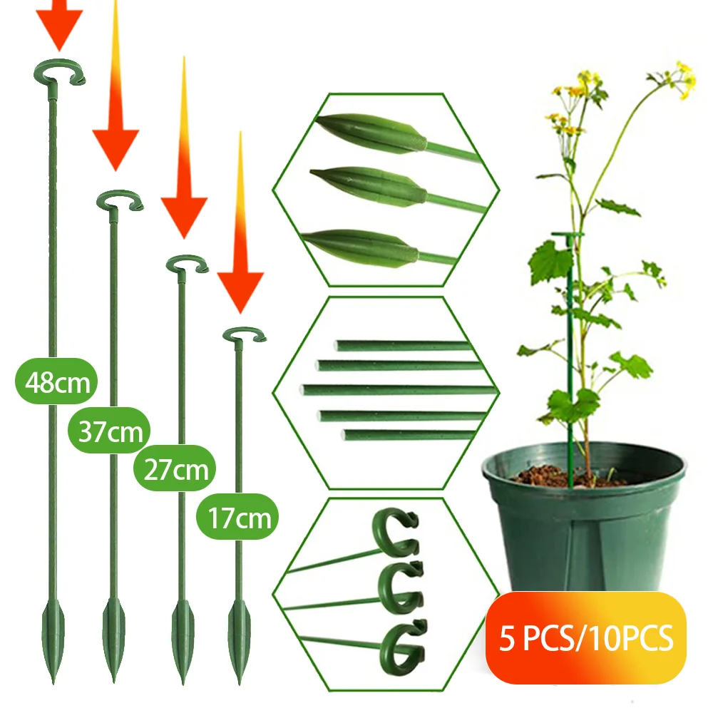 17/27/37/48cm pali di supporto per piante giardino stelo singolo fiore Phalaenopsis orchidea supporto dedicato pali supporto per fiori riutilizzabile