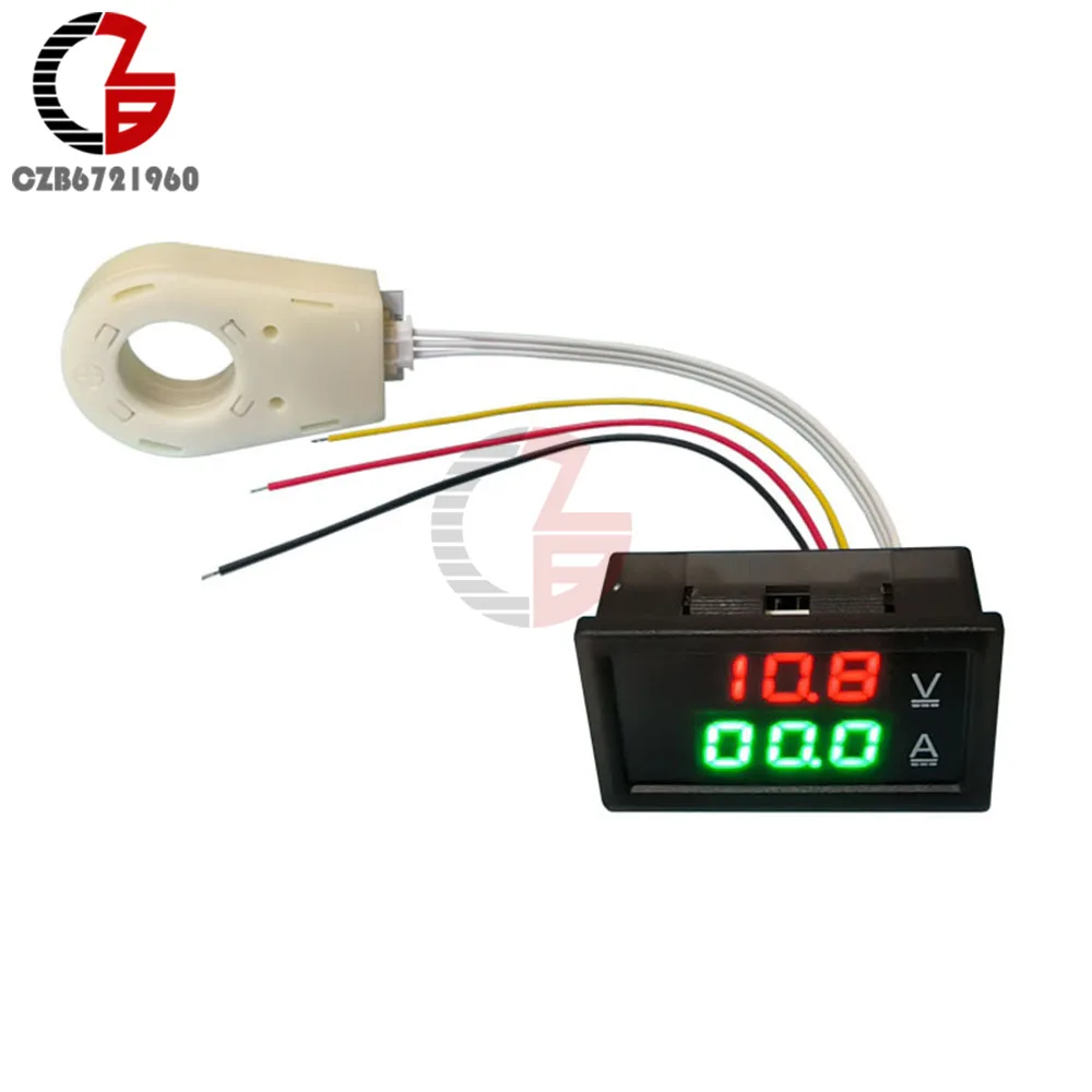 50A 100A 200A 400A LCD Digital Hall Voltmeter Ammeter Wattmeter Voltage Current Meter Voltage Detector Current Meter DC 5-100V