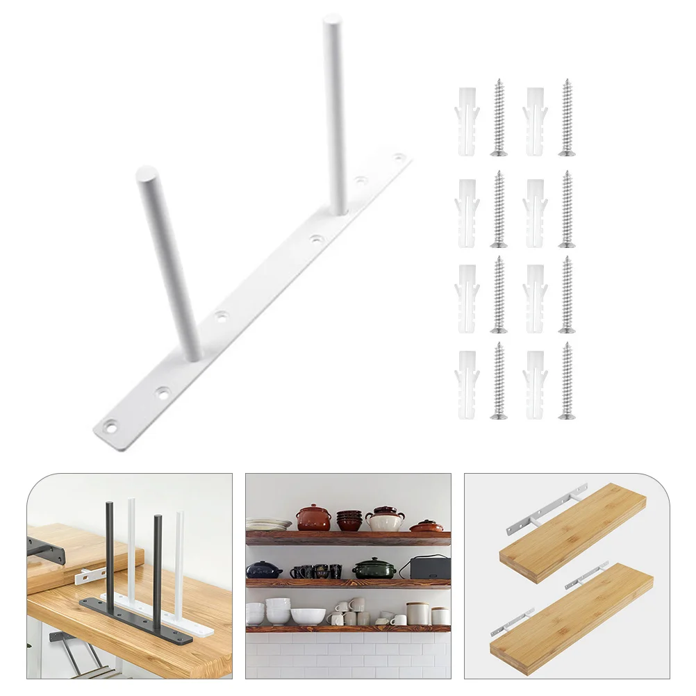 

Heavy Duty Hidden Floating Bracket 10Mm Solid Steel Bar Invisible Support Double Poles Strong Load Bearing Shelf Brackets For