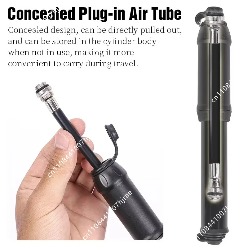 100PSI Portable Light Mini Bike Tire Pump Fit Schrader Presta Valve Multifunctional Inflator MTB Road Bicycle Cycling Accessory