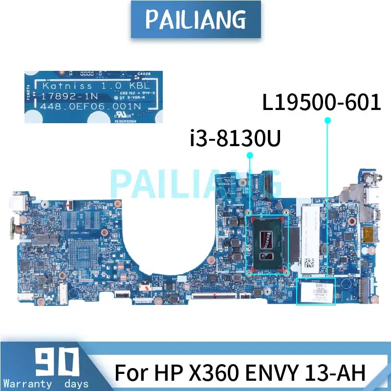 Imagem -02 - para hp X360 Envy 13-ah 13t-ah I38130u Placa-mãe do Portátil 13t-ah000 178921n L19500601 Sr3w0 Computador Portátil Mainboard