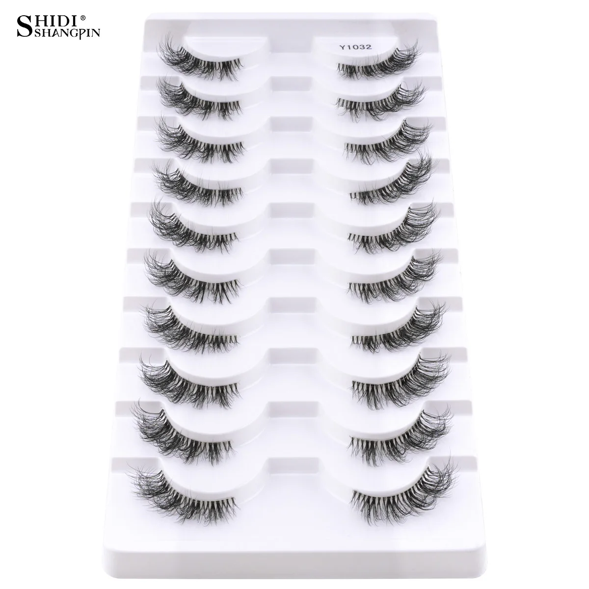 Neue Halbe Wimpern Falsche Wimpern 5/10 Paar 3D Nerz-Wimpern Natürliche Wimpernverlängerung Katzenaugen-Wimpern Make-up Faux Cils Fox Lash – Detail 6