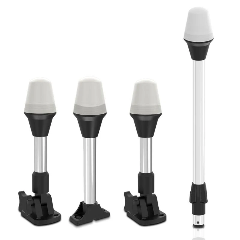 

R9CC Boat Stern Light Marine Navigation Lights All Round White Led Boats Anchors Light Quick Fixing for Pontoon Fishing Boat