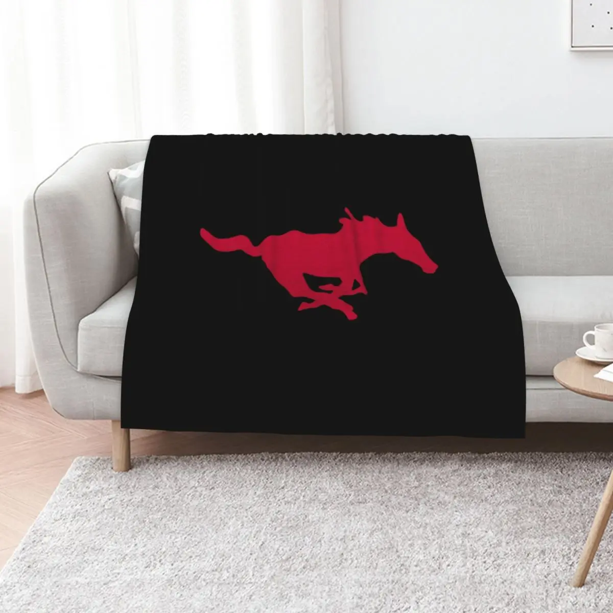 The SMU Mustangs Throw Blanket Designers valentine gift ideas Nap blankets ands manga Cute Plaid Blankets