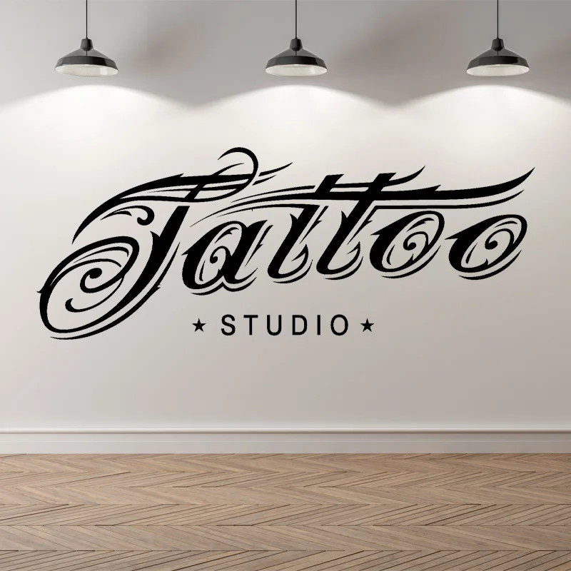 Tattoo Studio Logo Wall Art Decals Decor Fashion Cool Design Tattoo Vinyl Stickers Tattoo Studio Shop Window Art Decoration F868