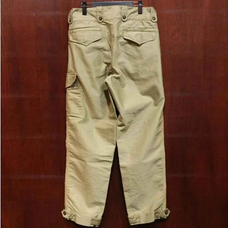 

Meimei homemade 1940s military style 9 points trousers logging overalls YUTU&MM men's clothing