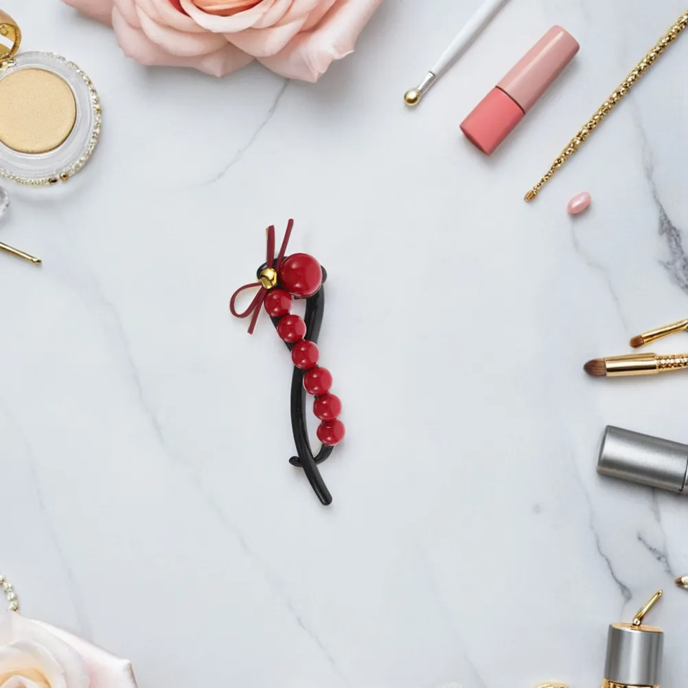 

2Pcs Red Bowknot Hair Claw Clip Twisted Braid Design Elegant Fashion Hairpin for Updos Daily Wear Parties Stylish Barrette