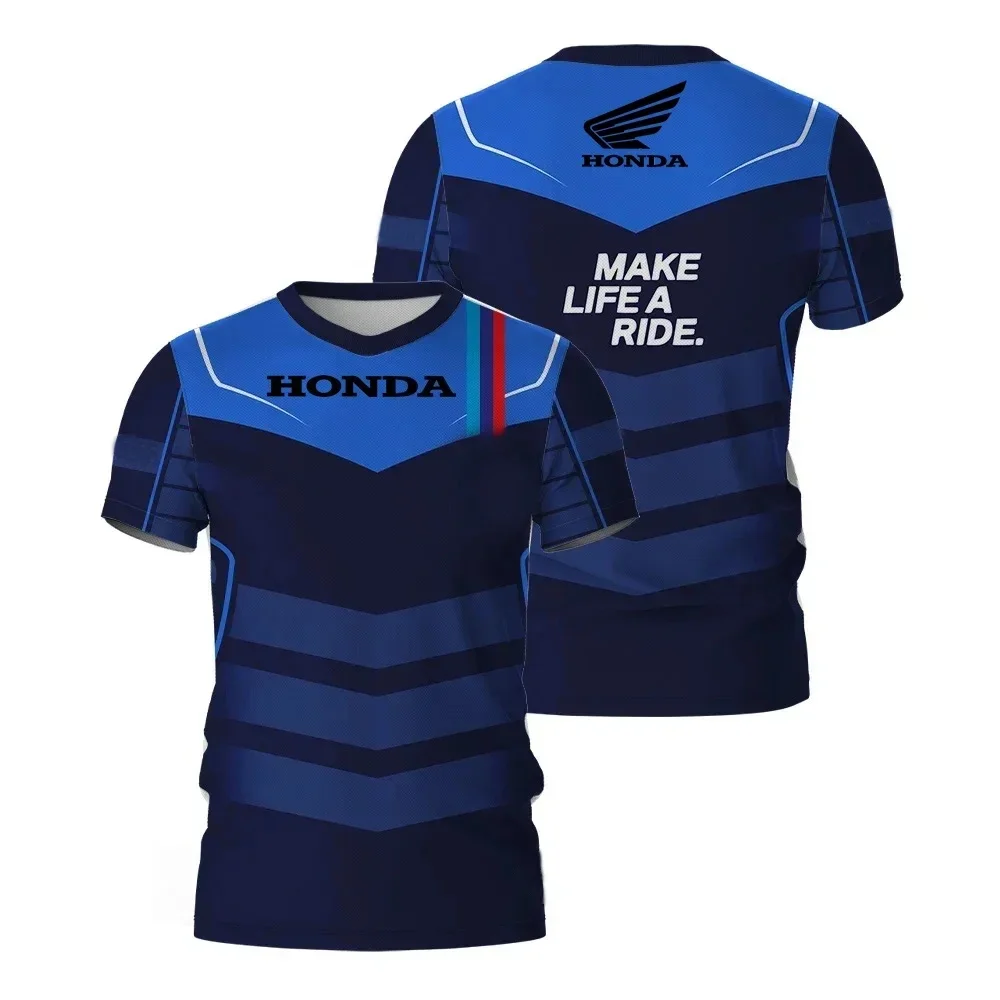 

HONDA 2025 Men's Honda Printed Outdoor Racing Sports T-Shirt Men's Summer Racing and Honda Clothing Quick Dry Tops