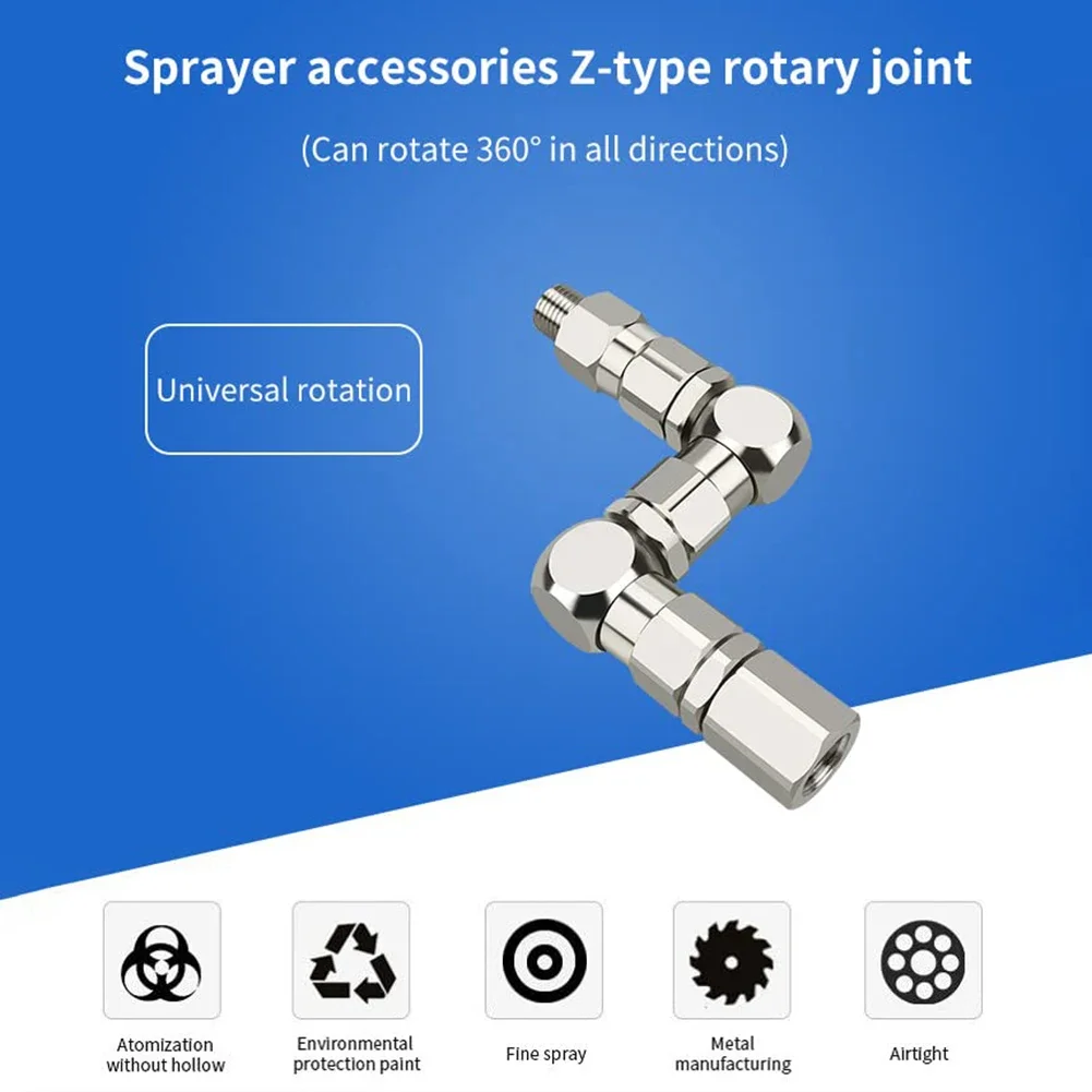 For Painting Hard Surfaces 10x2x10cm 360 Rotation Swivel 360 Degree Swivel Joint For Sprayers Effortless Installation