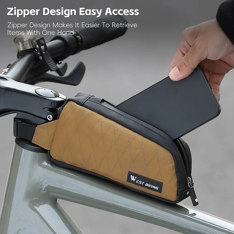 غرب ركوب الدراجات دراجة العلوي كيس أنبوب مع البراغي والأشرطة المزدوج شنت الدراجة الجبلية الطريق الإطار الأمامي أكياس ايرو الحصى الدراجة الملحقات