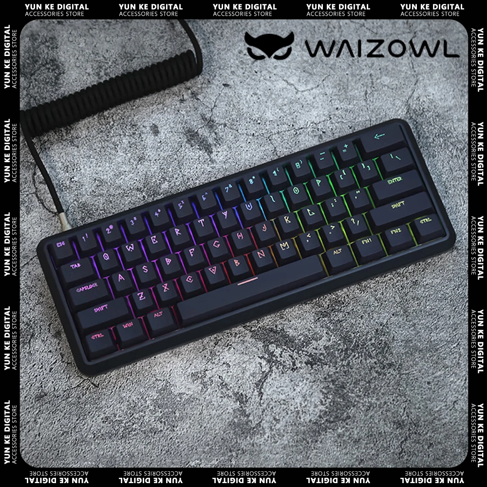 Waizowl Lightning60 Magnetic Switch Mechanical Keyboard RGB Gamer Keyboar Hotswap Keyboard Customized Gaming Accessories Gifts