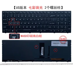 US English NEW Laptop For CLEVO p950 CVM15F23USJ430D CVM15F23USJ430B CVM15F23USJ430H 1701057808M 6-80-N8500-010-1 RGB Backlight