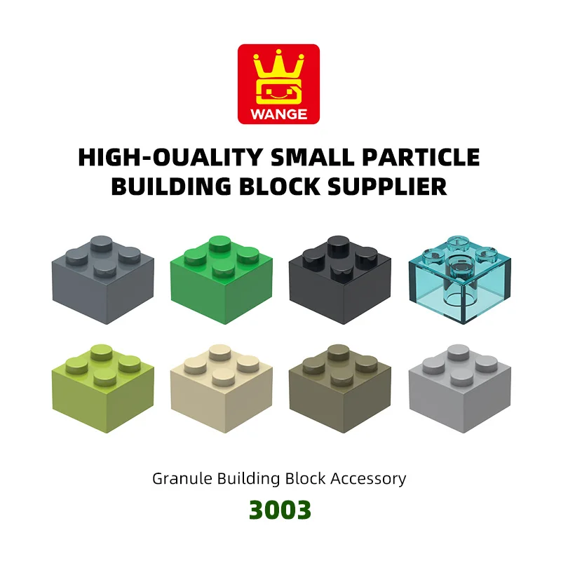 Wange 3003 100g/77Pcs 2x2 High 4-Hole Building Block Moc Color Loose Parts Creativity with Brick DIY Children's Toy Assembly