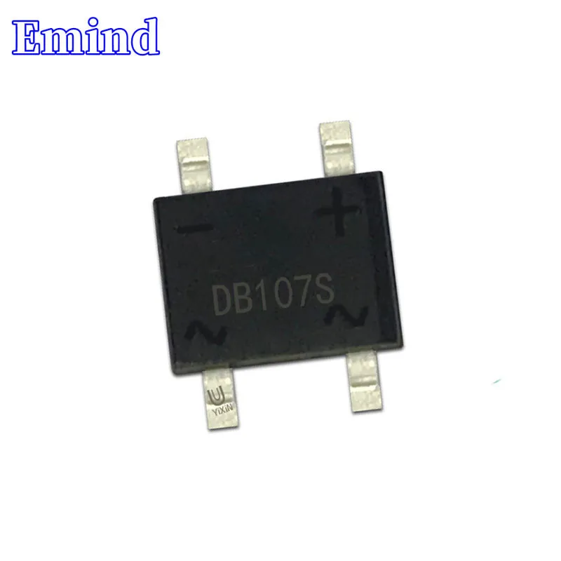 100/200/500/1000/2000Pcs DB107S Bridge Rectifier 1A/1000V SMD Rectifier Bridge Stack SOP-4 DBS Footprint