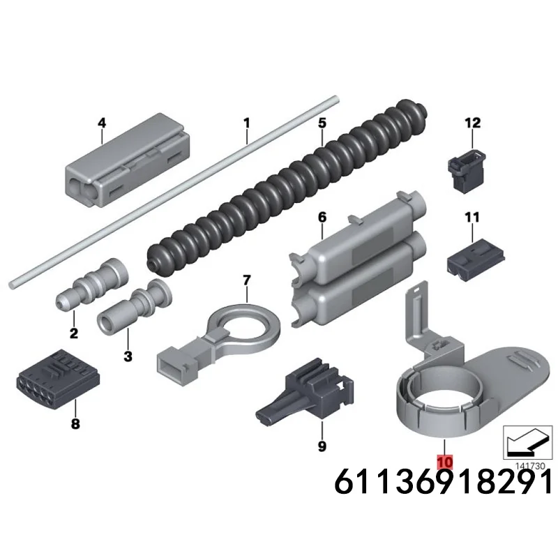 E60 E61 E63 E64 E65 E65 bm w fiber optic cable reversing roller 61136918291/6113 6918 291/61136918291