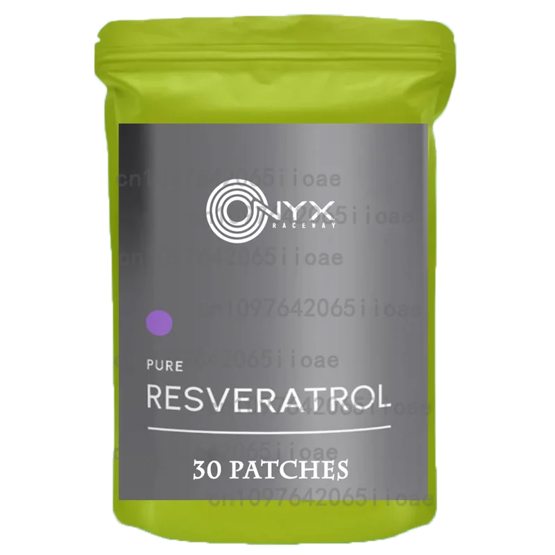 30 Patches Resveratrol Transdermal Patches With Green Tea & Black Pepper Antioxidant Heart Health Support