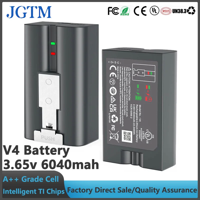 

JGTM 3.65v 6040mah V4 Battery for Ring Doorbell 3 Ring Video Doorbell 2 Ring Spotlight Camera Stick up Cam