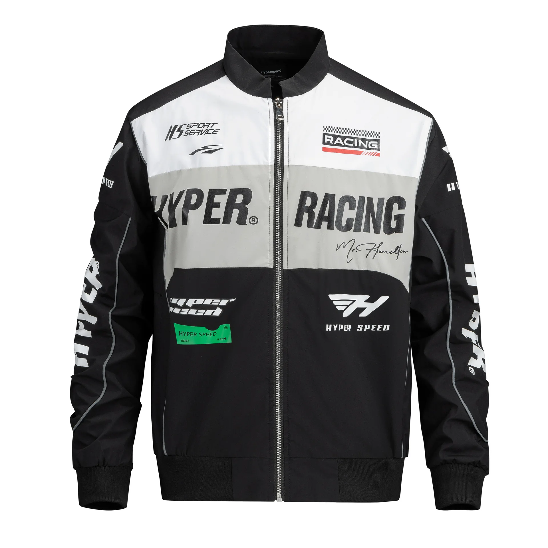 

Мужская рабочая куртка-бомбер свободного кроя в американском стиле, модная брендовая верхняя одежда из полиэфирного волокна с V-образным вырезом и молнией