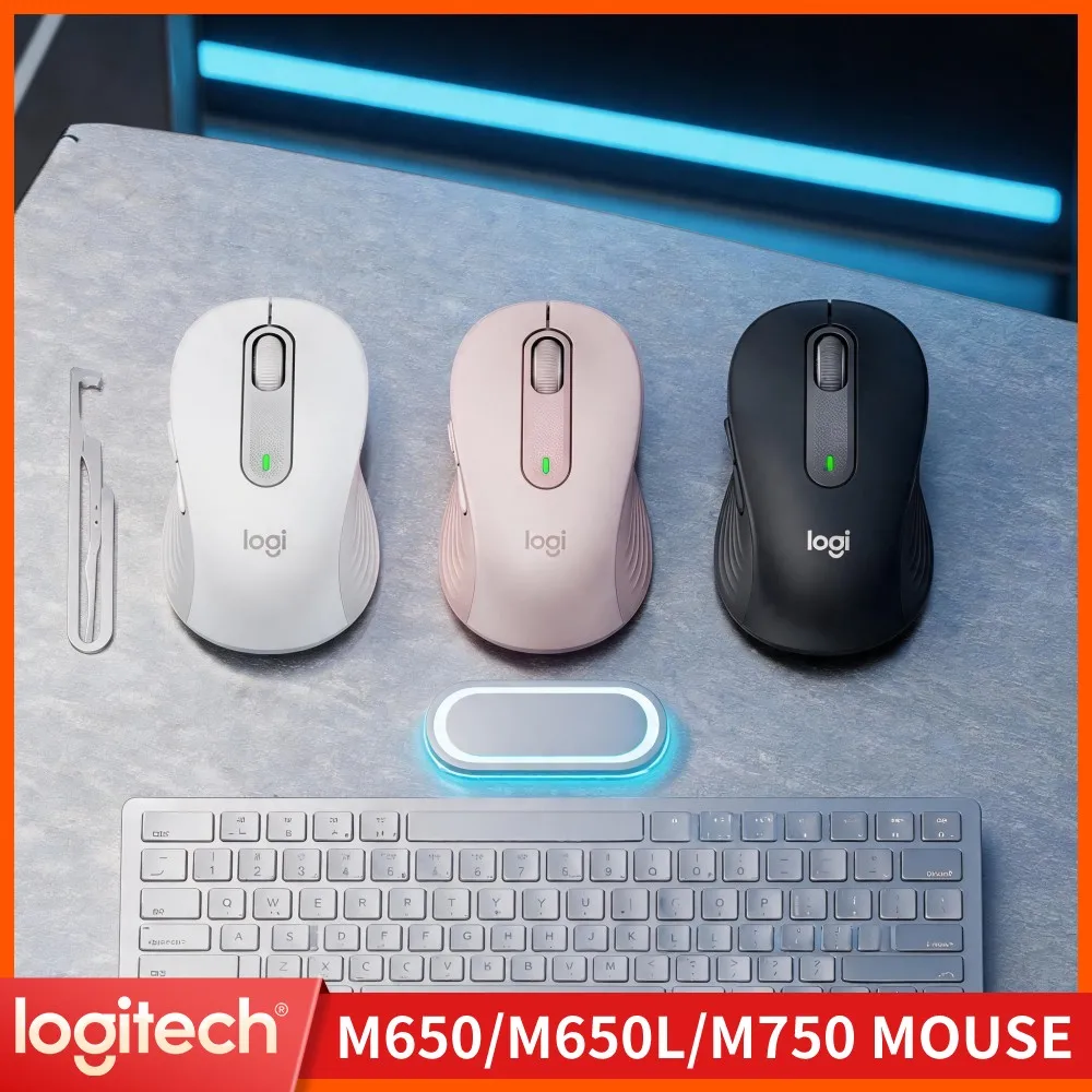 Logitech M650 Ergonomic Wireless Mouse Dual Connectivity Recycled Plastic Housing Stable Transmission Office User