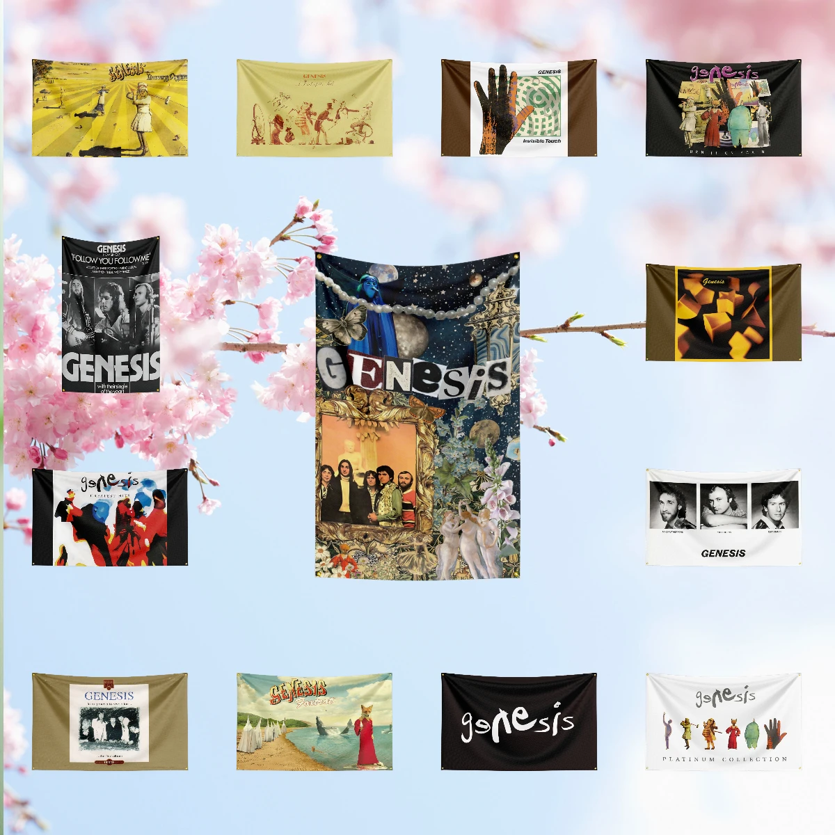 Music Band Flag for G-Ge-ne-si-s Fans Banner campaign gathering apartment porch Decor backdrop