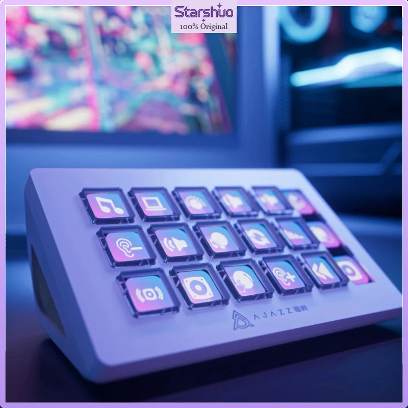 Ajazz AKP153 Programmable Desktop Helper Mini Control Panel, Compatible with Live Streaming, Color Grading, Music Production