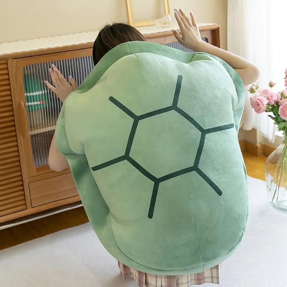 Wearable Turtle Shell Pillow PP Cotton Full Filling No Pilling Removable Funny Dress Up Stuffed Animal Costume Plush Room Decor