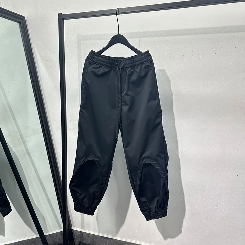 

Брюки-карго в стиле американской High Street, индивидуальные деконструкции, лоскутные брюки-карго, модные свободные повседневные брюки с ремешками на щиколотке