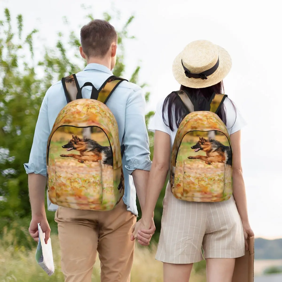 Mochila informal de Pastor Alemán para hombre y mujer, bolso de hombro para ordenador portátil, regalo de trabajo de escuela secundaria, Animal, amante de los perros