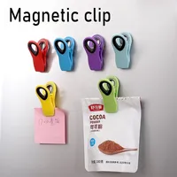 Multi-functional Fridge Magnets Sealing Clips Refrigerator Magnetic Clips for Budget Sheet List Notes Moisture-proof Snack Clip