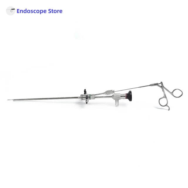 Endoskop hysteroskopowy HD zintegrowany, sztywny, do histeroskopii, Φ2.9mm 302mm 30 °   Kleszcze ginekologiczne weterynaryjne z kanałem roboczym