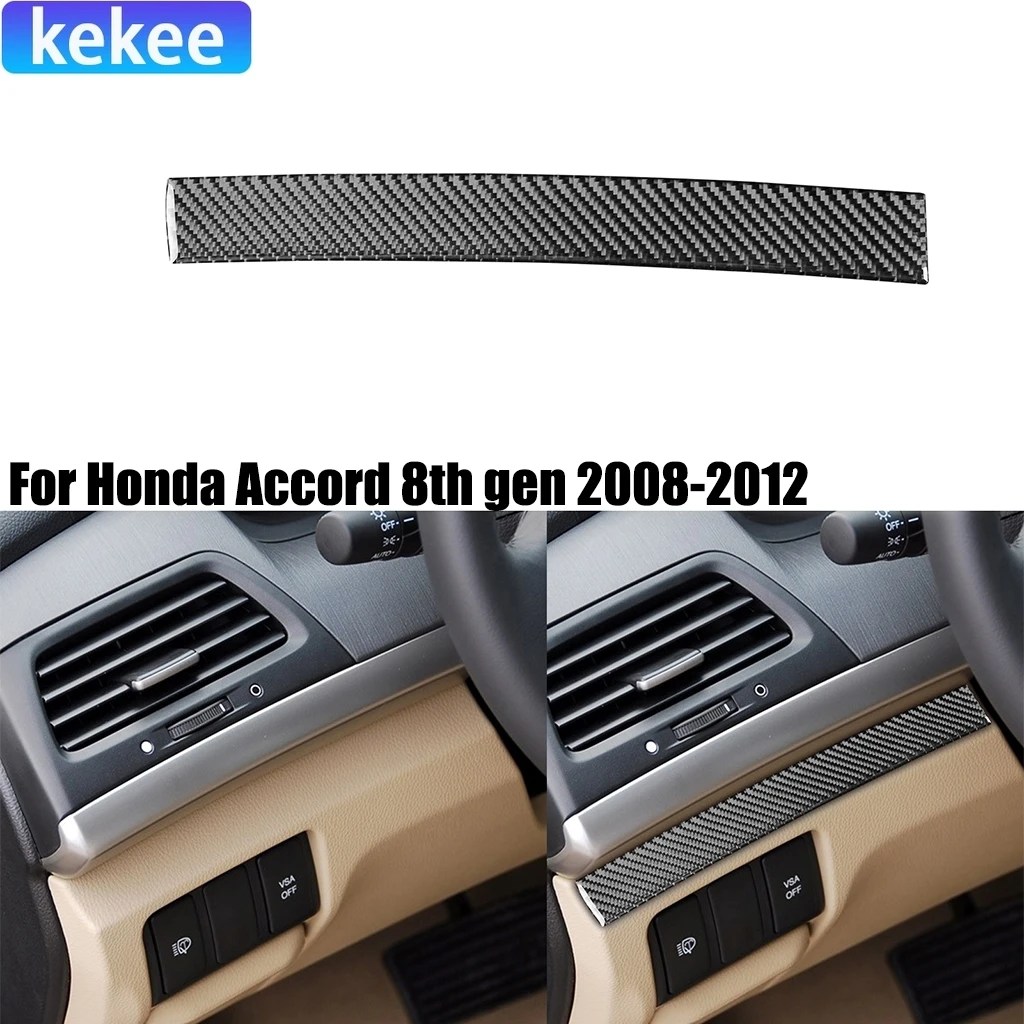 

For Honda Accord 8th Gen 2008-2012 Carbon Fiber Driver Dashboard Decorative Panel Interior Car Accessories Cover Sticker Trim