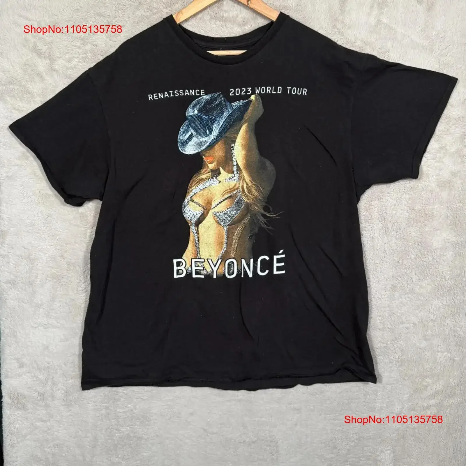 Beyonce Renaissance 2023 Tour Official Merch T Shirt Black X Large vintage Washed Breathable designer clothes graphic