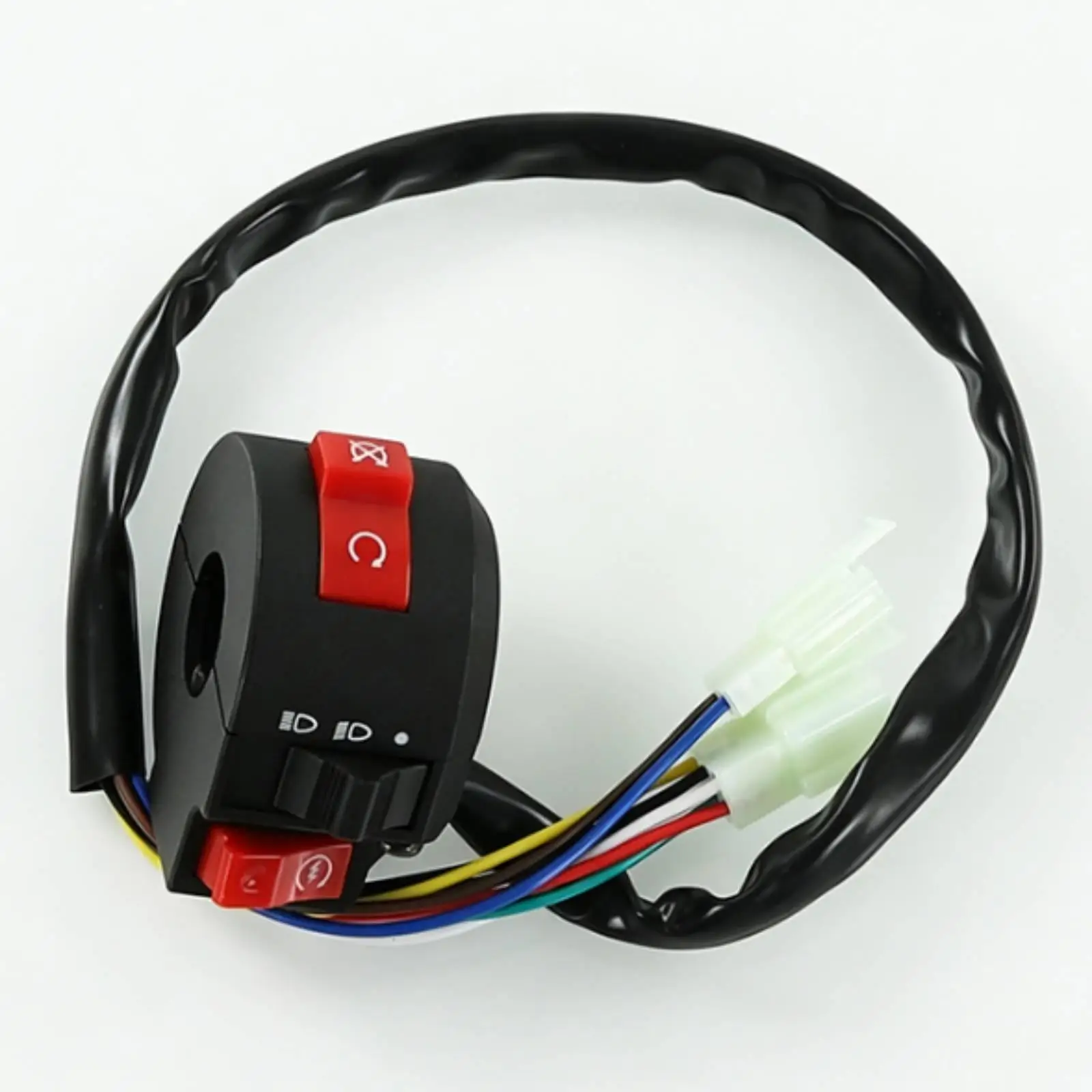 Off Road ATV Wiring Harness Assembly 7 PC Set for 50cc 90cc 110cc Beach Quad with CDI Ignition Key Switch and High Tension Coil