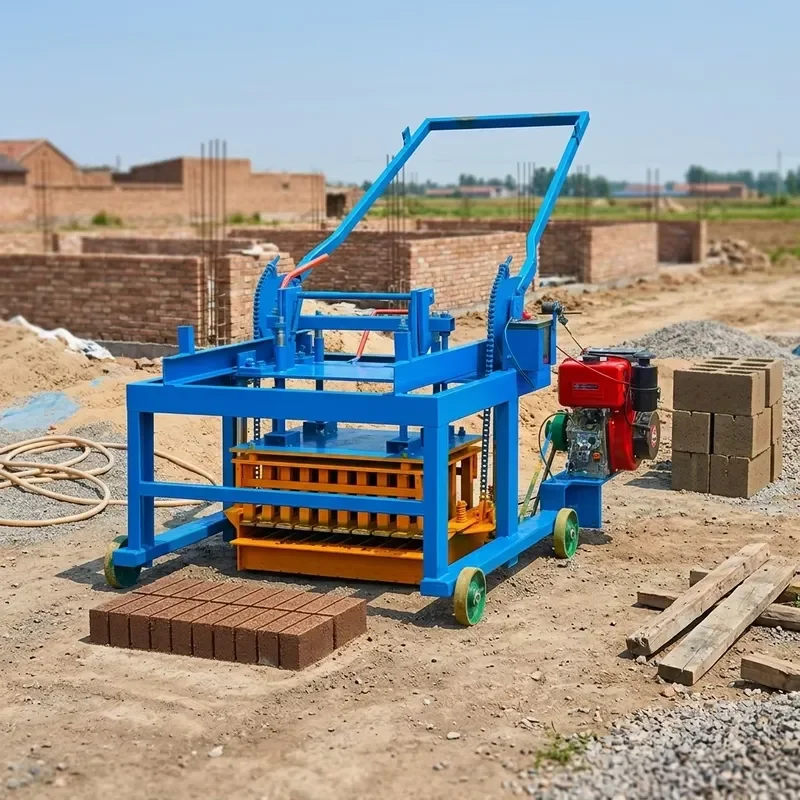 QMY4-45 Laying Brick Machine for Rural Construction Mobile Concrete Hollow Block Making Machine