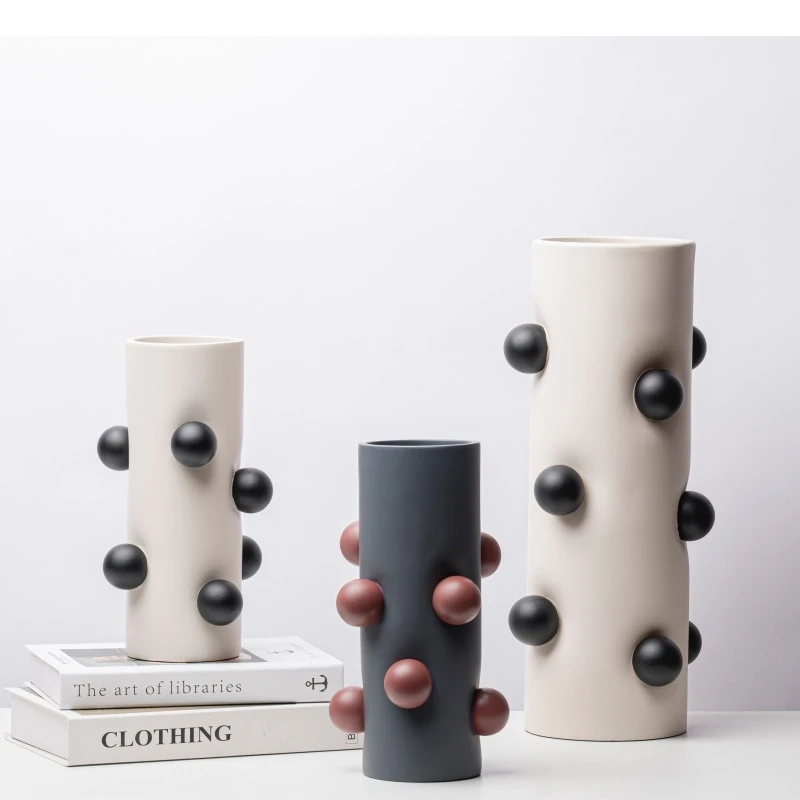 Resin Vase Geometric Ball Floral Arrangement Accessories Terrarium Flower Pot Home Decoration