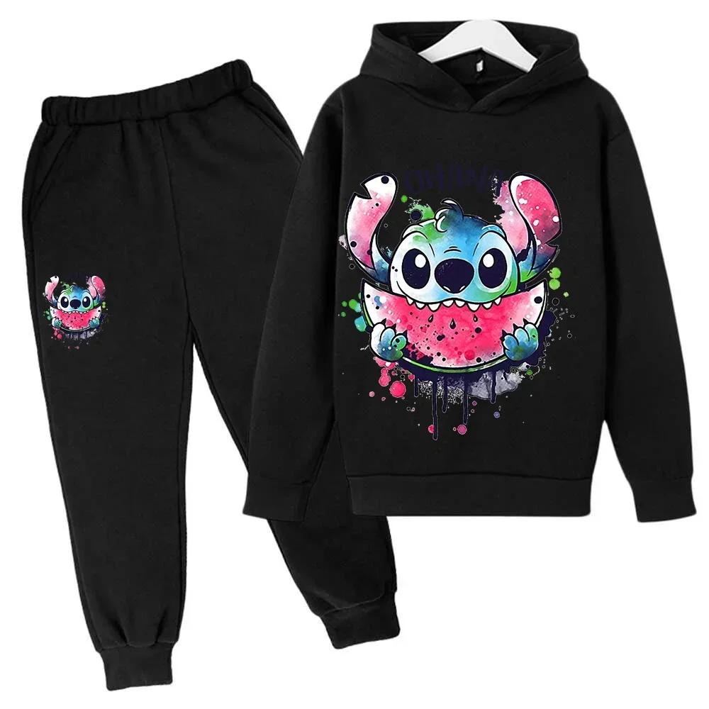 4-14 years old children\'s latest hoodie set Children\'s cotton autumn spring long-sleeved sweatshirt and pants 2 sets of clothing