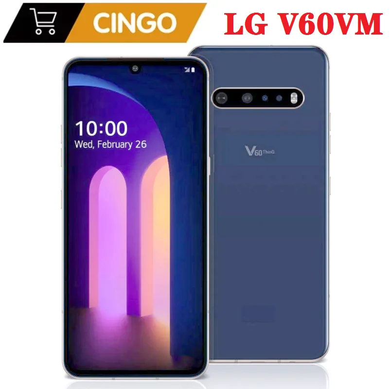 هاتف LG V60 ThinQ 5G V600AM/TM/VM أصلي غير مقفول مقاس 6.8 بوصة Qualcomm 865 4G/5G هاتف محمول ذاكرة 8 جيجابايت 128 جيجابايت روم النسخة الكورية/الولايات المتحدة