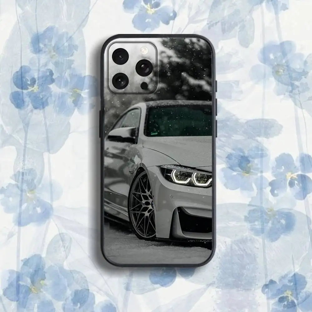 เคสโทรศัพท์สำหรับรถยนต์ B-E90 F30 G20 X5 X6 X7 สำหรับ iPhone 17,16,15,14,13,12,Pro,Max,Plus,E,SE4,Air,Mini สีดำแบบนิ่ม