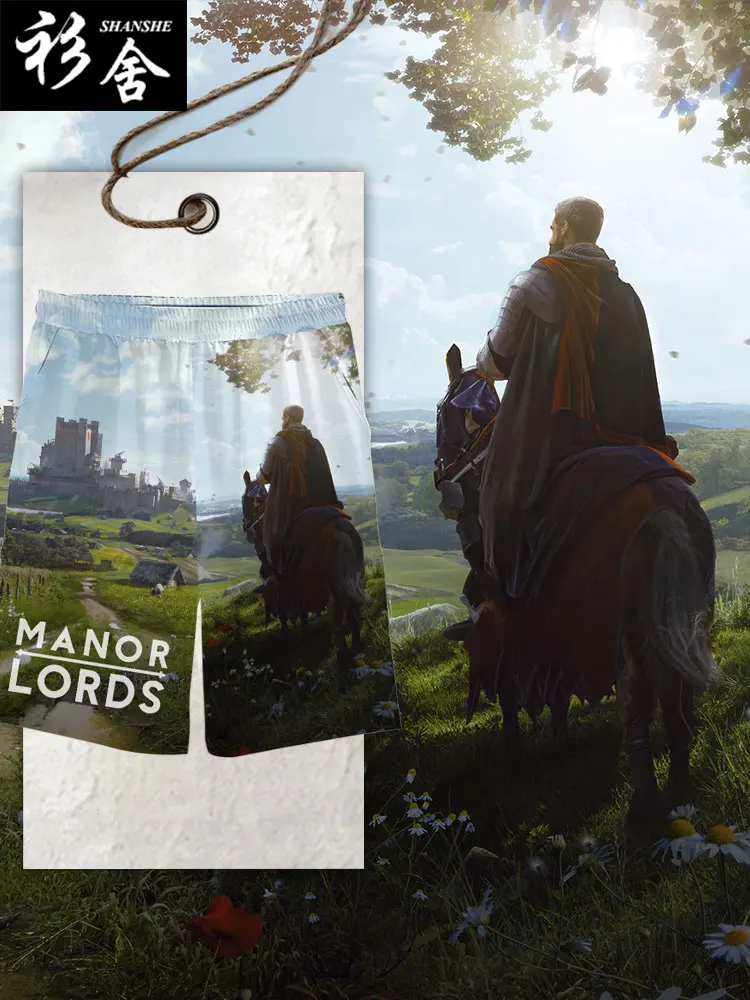 

Men's Qui Dry ort Casual Pants Summer Five-Quarter Length Straight Leg Elastic Waist Youthful Faionable Lightweight