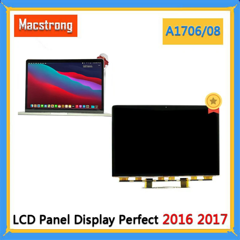 

High Quality New A1706 LCD Panel Glass for MacBook Pro Retina 13" A1708 Display Replacemet Laptop 2016 2017 Year