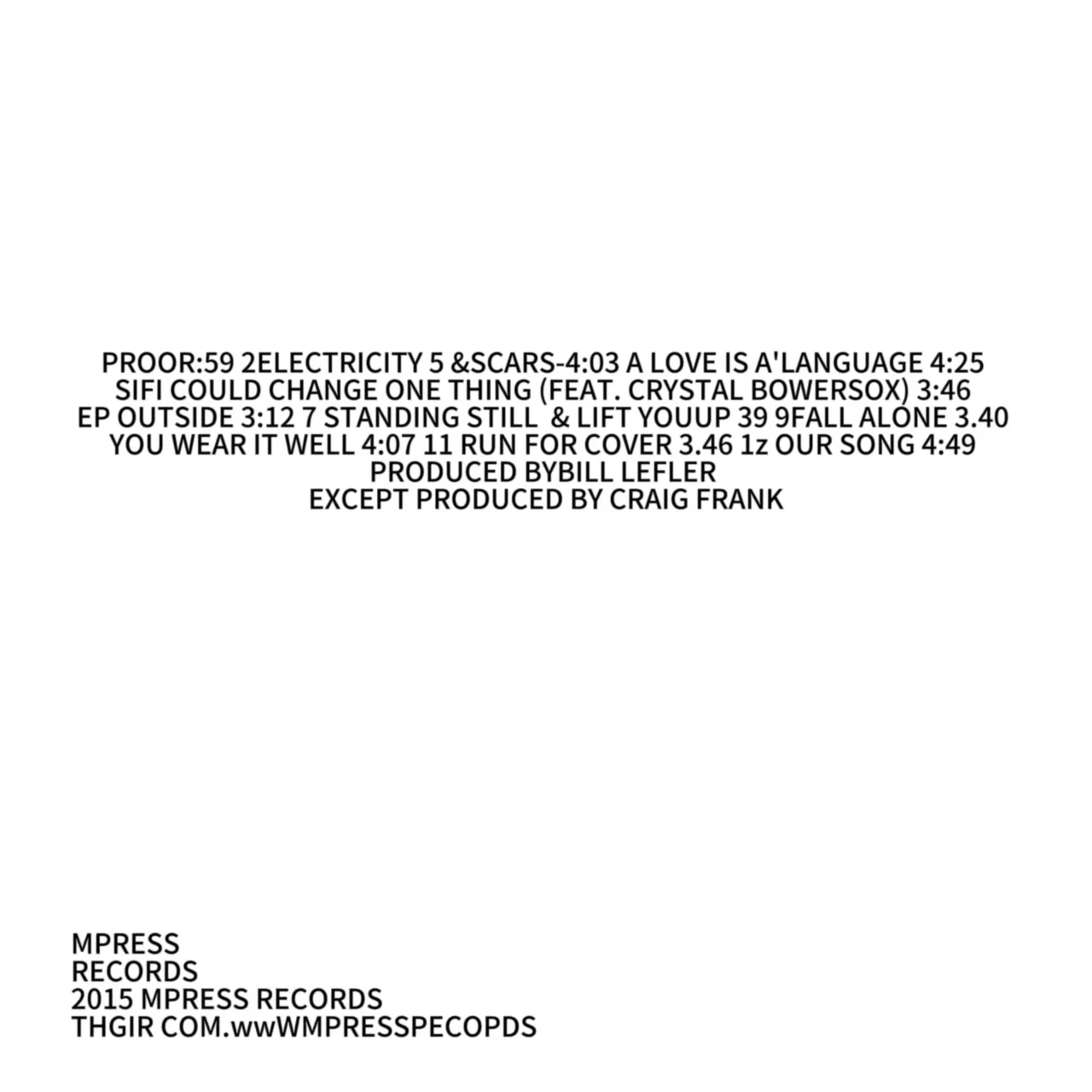 7 أبريل 2015 الفنان المشهور جرامي سيث جليير: إذا كنت تستطيع تغيير قرصًا واحدًا مع 12 مسارًا مشحونًا عاطفيًا #4