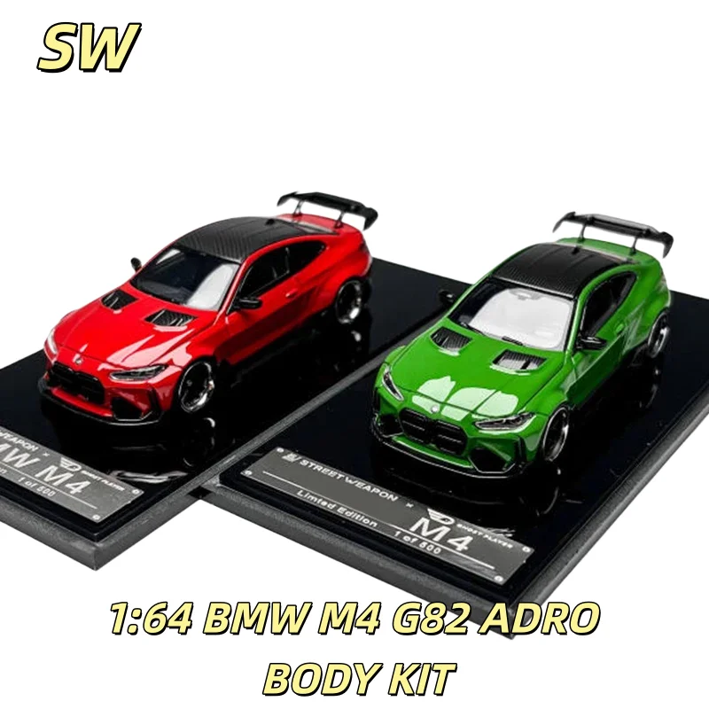 

SW 1:64 BMW M4 G82 ADRO BODY KIT Wide-body simulation alloy car model, Boys' toy, adult collectible ornament.