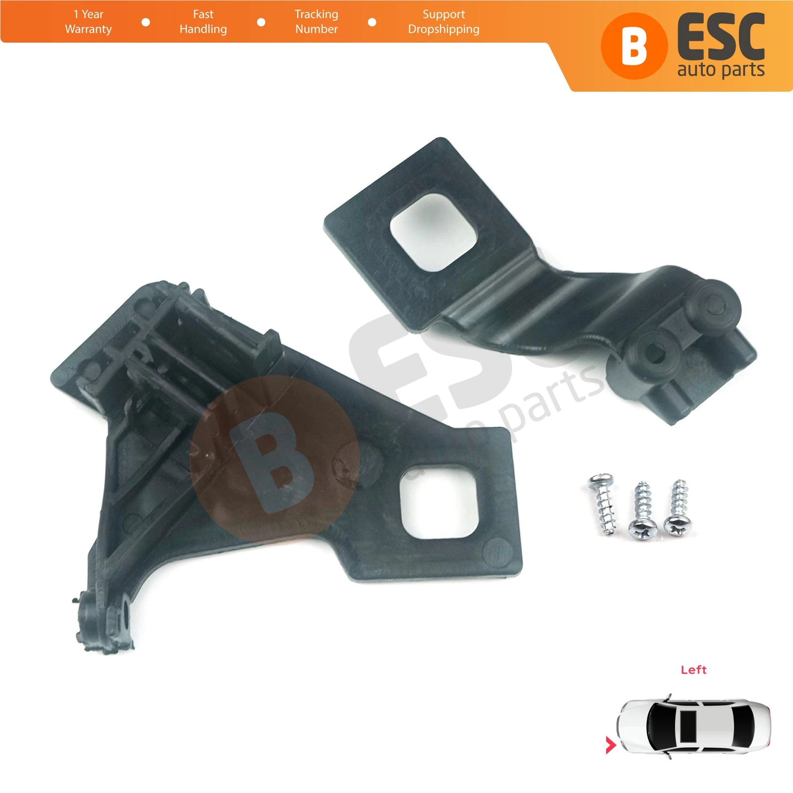 EHL538 Car Headlight Housing Repair Mount Bracket Tab Clips Kit Left Side for Audi A4 RS4 8K2 B8.5 A5 S5 RS5 B8.5 8T0998121B