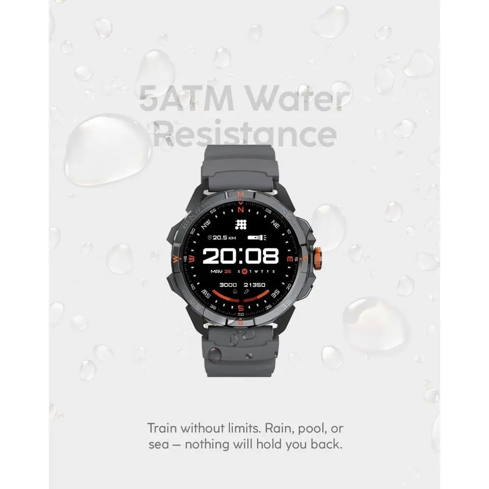 Cubitt Terra Red Smartwatch with Dual-Band GPS, 1.48” AMOLED Display, Oline Maps, VITA AI, AI , ReadinScore, 5A, 14-Day Battery view 6