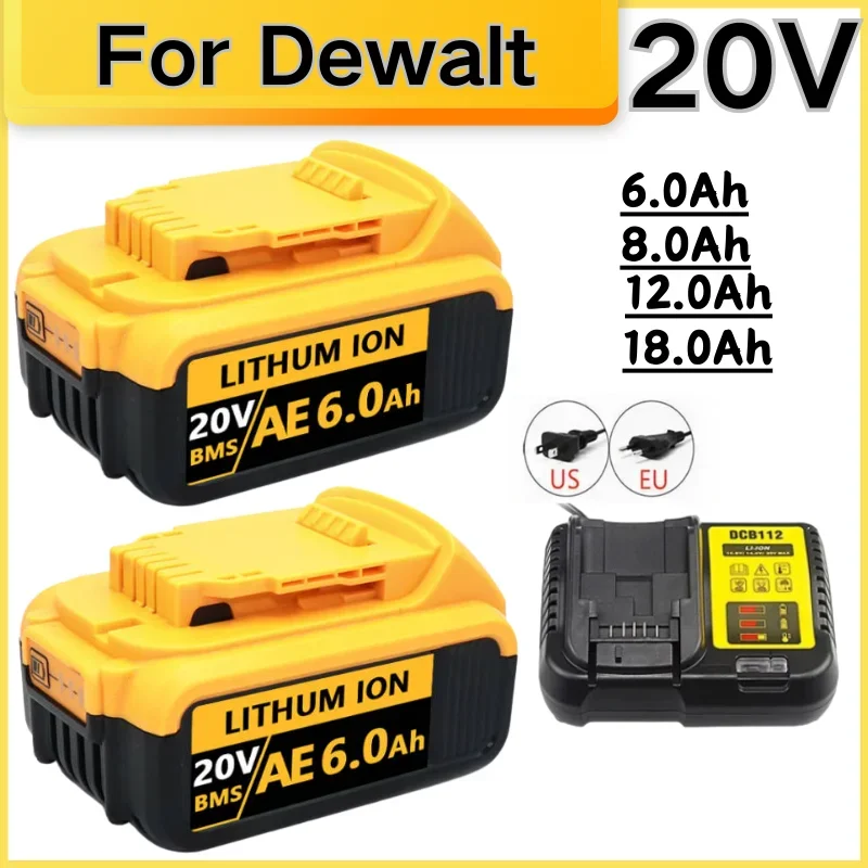 

DCB200 20V 12000mAh 18000mAh Li-ion Replacement Battery For Dewalt 18V DCB184 DCB200 DCB182 DCB180 DCB181 DCB182 DCB201 DCB206