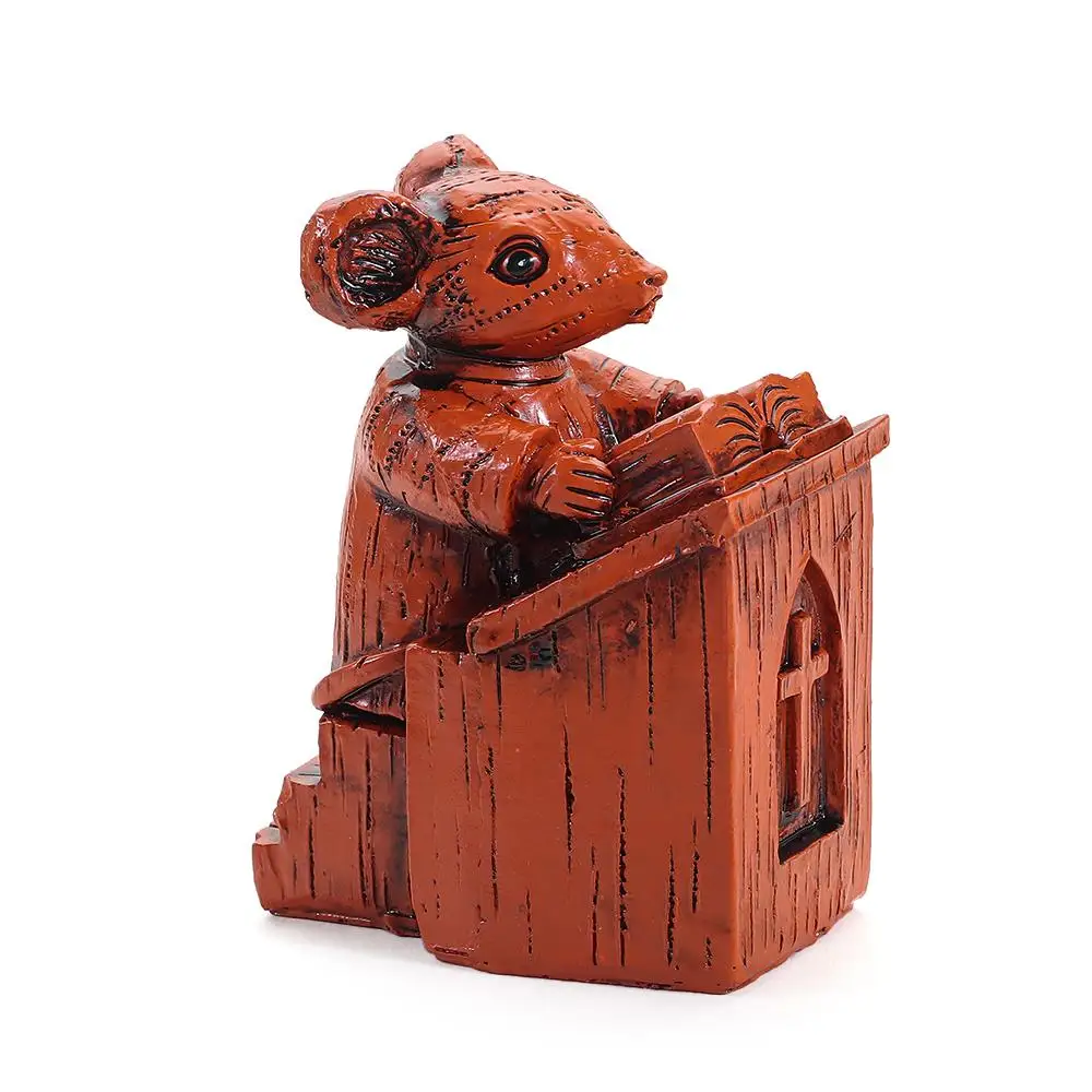Gift Animal Resin Crafts Ornaments for Friend Resin Rat Ornament for Home Office Desktop Decoration Church Mouse Resin Statues