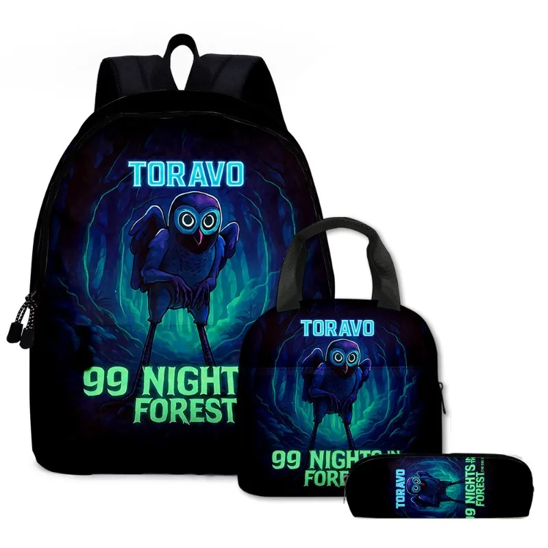 

Robloxs 99 Nights in The Forest Primary and Secondary School Students Schoolbag Backpack Lunch Bag Pencil Bag School Bag