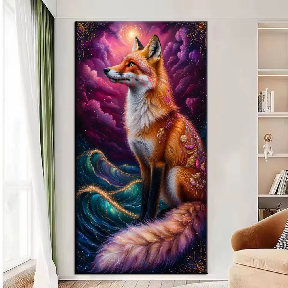 

Красивая картина лисы, сделай сам, алмазная живопись, вышивка крестиком, полная дрель, алмазная мозаика, новая коллекция, домашний декор